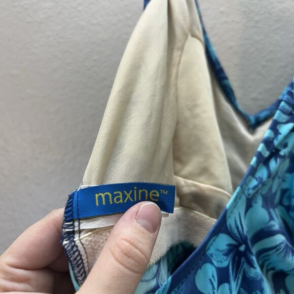 Maxine of Hollywood Floral Swim Dress One Piece Swimsuit Size 26W Vintage - Picture 6 of 8